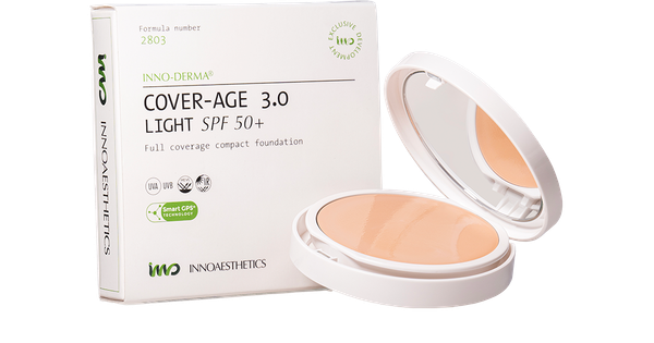 INNO-DERMA COVERAGE-AGE 3.0, 50+ UVP  PUDR 12G, LIGHT